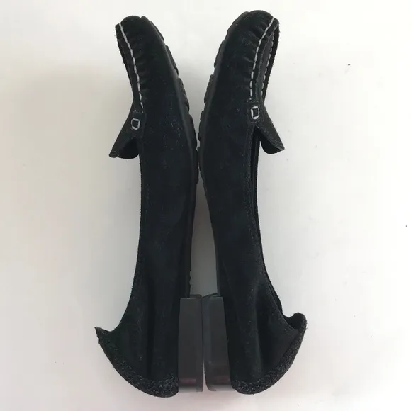 COLE HAAN Ballet Flat Suede Nike Air Black Slip On Loafer Women’s Size 9.5 Wide