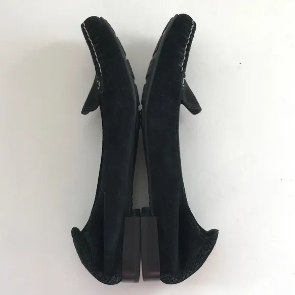 COLE HAAN Ballet Flat Suede Nike Air Black Slip On Loafer Women’s Size 9.5 Wide