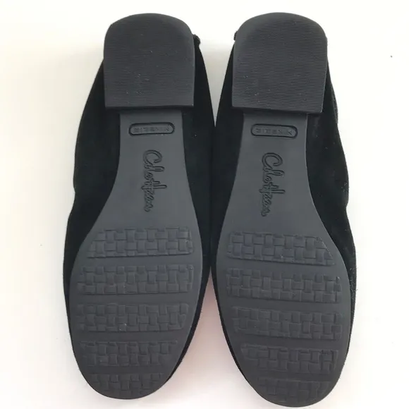 COLE HAAN Ballet Flat Suede Nike Air Black Slip On Loafer Women’s Size 9.5 Wide