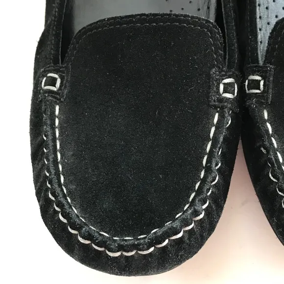 COLE HAAN Ballet Flat Suede Nike Air Black Slip On Loafer Women’s Size 9.5 Wide