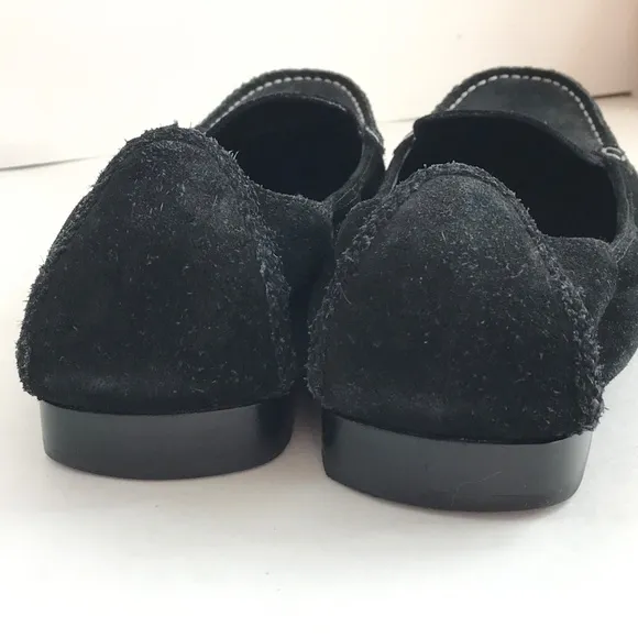 COLE HAAN Ballet Flat Suede Nike Air Black Slip On Loafer Women’s Size 9.5 Wide