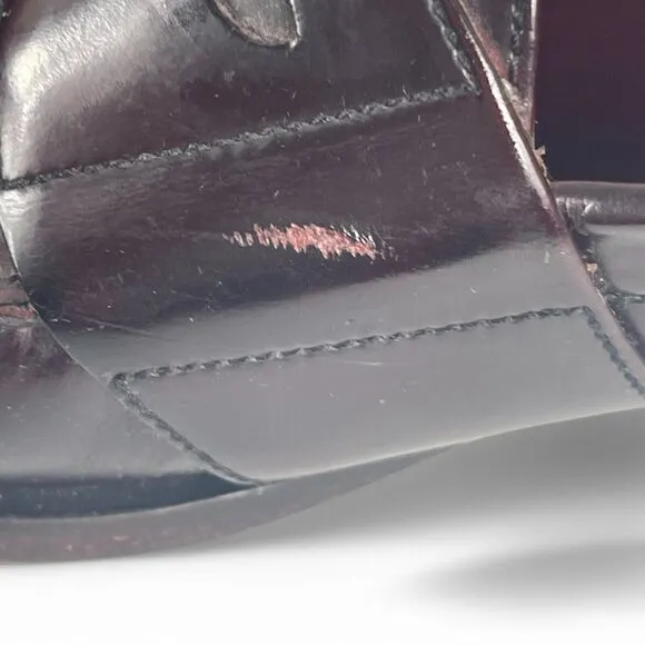 Cole Haan City Leather Penny Slip On Loafers Men 11.5 Burgundy Preppy Y2K