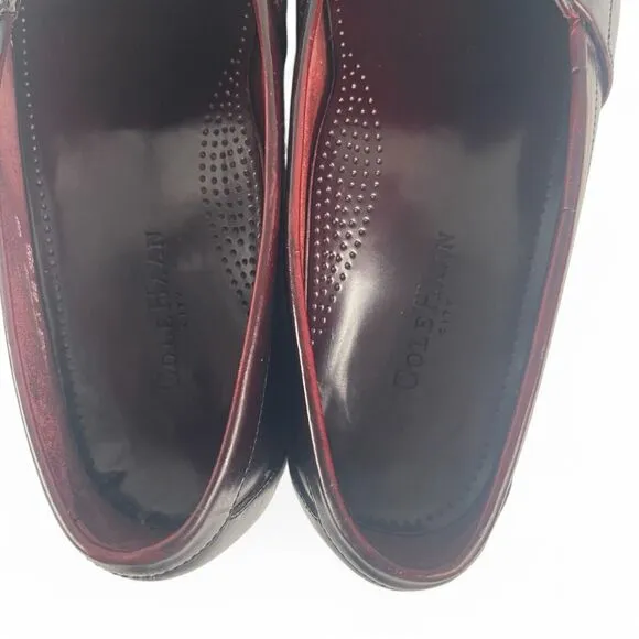 Cole Haan City Leather Penny Slip On Loafers Men 11.5 Burgundy Preppy Y2K