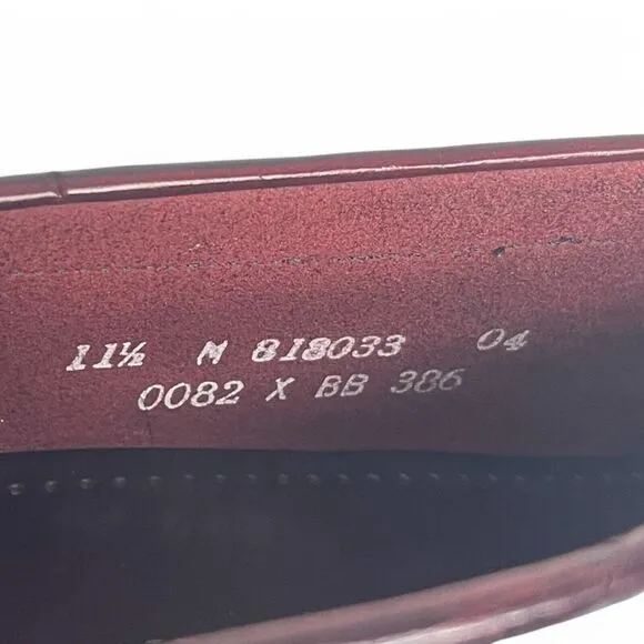 Cole Haan City Leather Penny Slip On Loafers Men 11.5 Burgundy Preppy Y2K