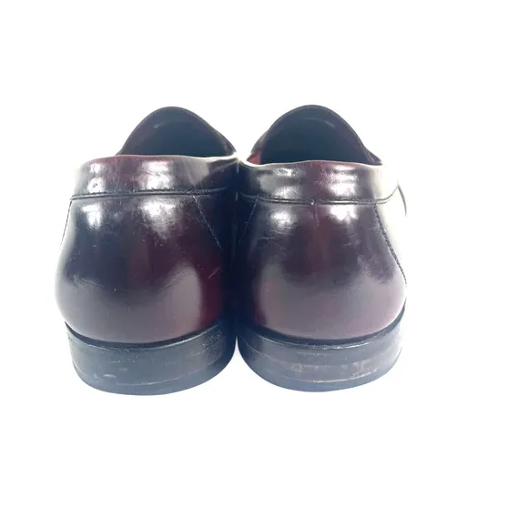 Cole Haan City Leather Penny Slip On Loafers Men 11.5 Burgundy Preppy Y2K
