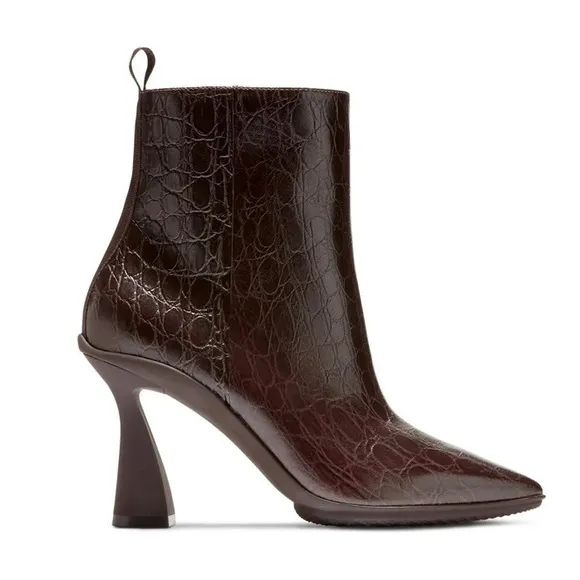 Cole Haan GA York Embossed Leather Side Zip Ankle Boots Size 8 NWOT