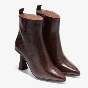 Cole Haan GA York Embossed Leather Side Zip Ankle Boots Size 8 NWOT