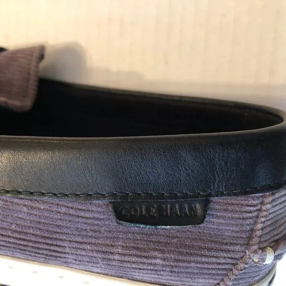 Cole Haan Grand Os Pinch men's gray canvas loafers size: 10 1/2M