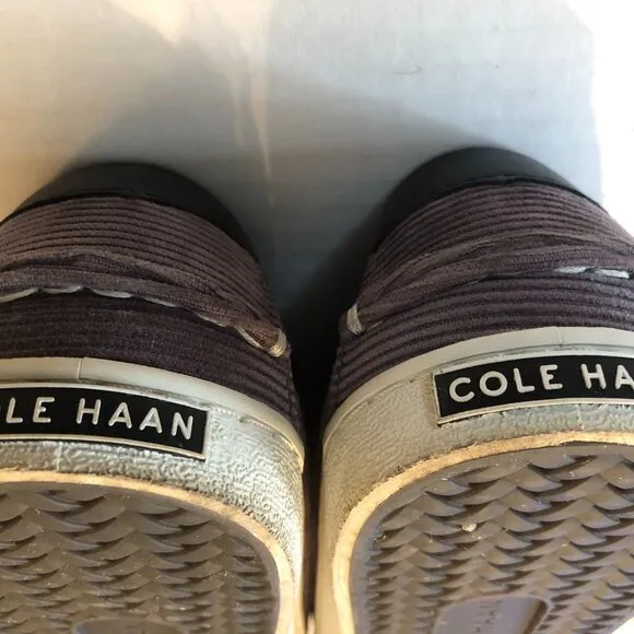 Cole Haan Grand Os Pinch men's gray canvas loafers size: 10 1/2M