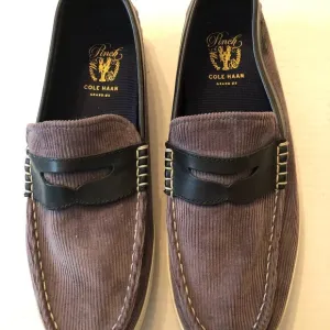 Cole Haan Grand Os Pinch men's gray canvas loafers size: 10 1/2M