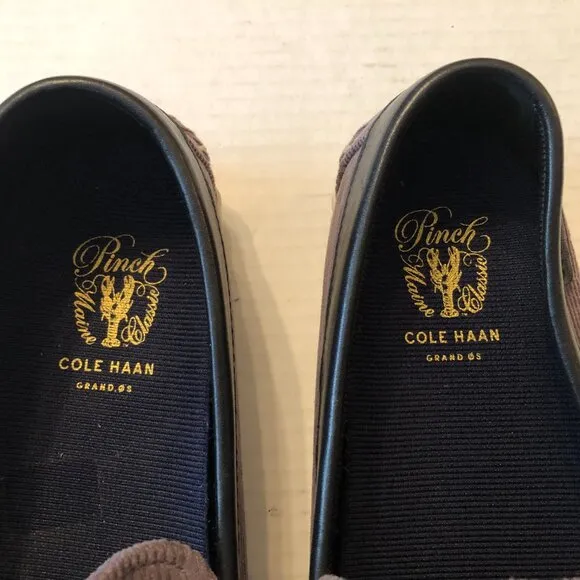 Cole Haan Grand Os Pinch men's gray canvas loafers size: 10 1/2M