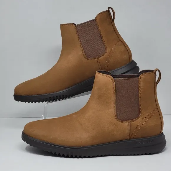 Cole Haan Grand Plus Chelsea Boots Mens Size 11.5 Brown Lumber/Java C38789 New