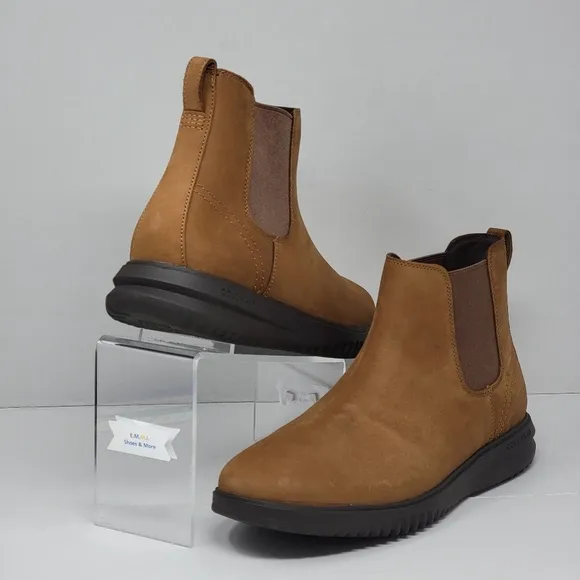 Cole Haan Grand Plus Chelsea Boots Mens Size 11.5 Brown Lumber/Java C38789 New