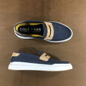 Cole Haan GrandPro Rally Penny Loafers Mens Size 11M Blue Canvas C34727