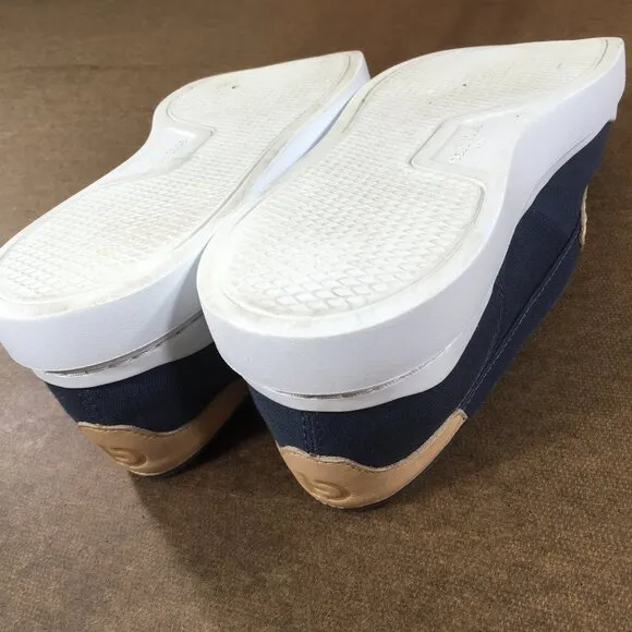 Cole Haan GrandPro Rally Penny Loafers Mens Size 11M Blue Canvas C34727