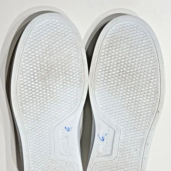 Cole Haan GrandPro Rally Women's White Canvas Penny Loafers Comfort Size 8.5B