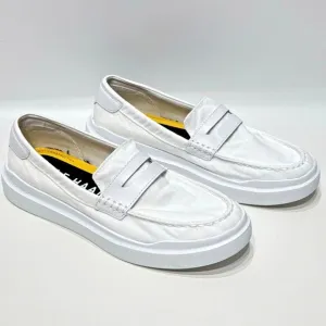 Cole Haan GrandPro Rally Women's White Canvas Penny Loafers Comfort Size 8.5B