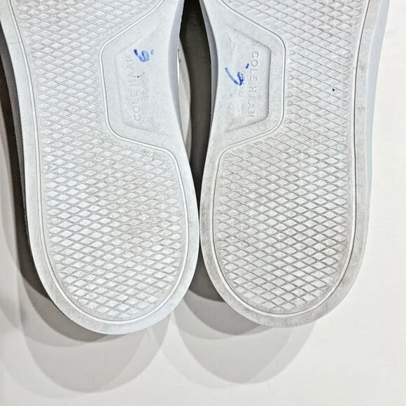Cole Haan GrandPro Rally Women's White Canvas Penny Loafers Comfort Size 8.5B