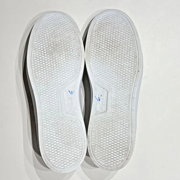 Cole Haan GrandPro Rally Women's White Canvas Penny Loafers Comfort Size 8.5B