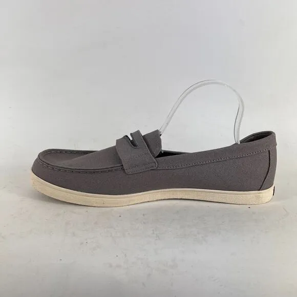 Cole Haan Hyannis Penny Loafer mens size 12 grey canvas slip on boat shoes