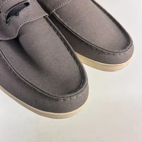 Cole Haan Hyannis Penny Loafer mens size 12 grey canvas slip on boat shoes