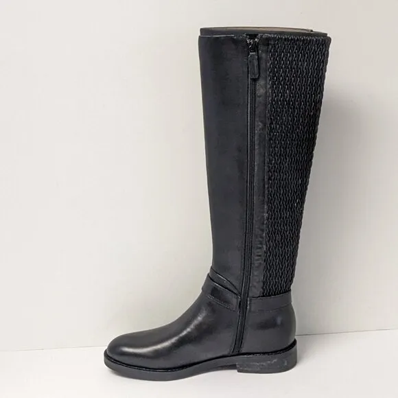 Cole Haan Leela Grand Riding Boots, Black Leather, Women's 5 M