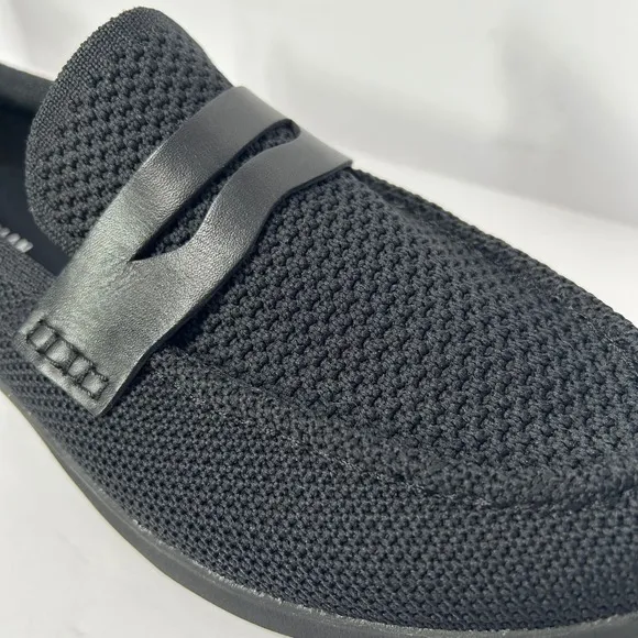 Cole Haan loafers women's 9.5 black mesh leather cushioned stretch lightweight
