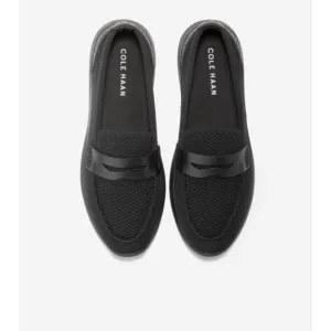 Cole Haan loafers women's 9.5 black mesh leather cushioned stretch lightweight