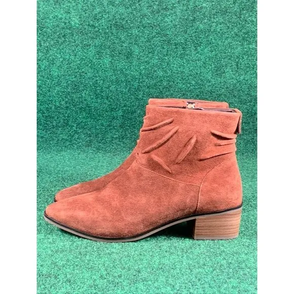 Cole Haan Maple Suede Side Zip Ankle Boots Booties Women's Size‎ 9.5 B