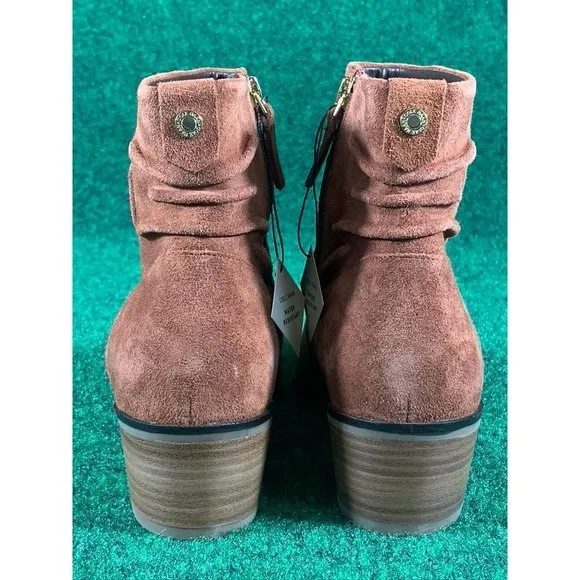 Cole Haan Maple Suede Side Zip Ankle Boots Booties Women's Size‎ 9.5 B