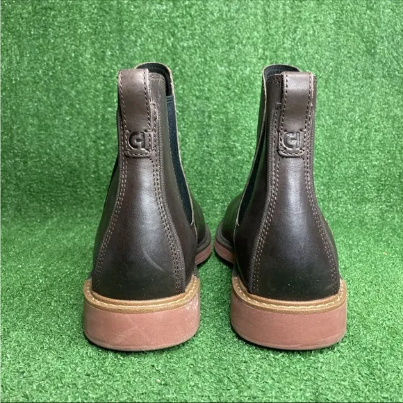 COLE HAAN Mens Brown Round Toe Leather Chelsea Boots 11 M - Excellent