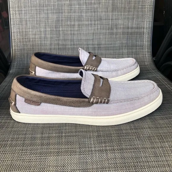Cole Haan Men's Canvas Pinch Weekender Penny Loafers Shoes Size 11.5