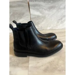 Cole Haan Men's Hawthorne Chelsea Chukka Boots Black Leather C28097 Size 8