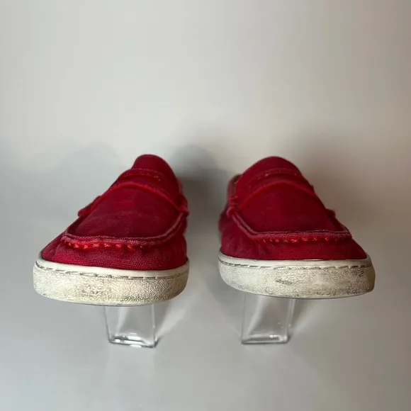 Cole Haan Men’s Pinch Weekender Canvas Penny Loafers, Size 9.5. Red sneakers