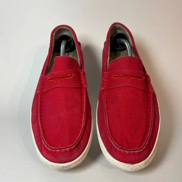 Cole Haan Men’s Pinch Weekender Canvas Penny Loafers, Size 9.5. Red sneakers