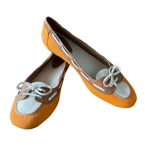 Cole Haan Nike Air Gabi Canvas and Leather Boat Loafers Size 9