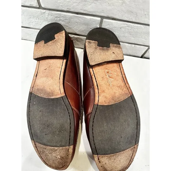 Cole Haan Pinch Penny Loafers Mens Size 11.5 M Cognac Tan Moc Toe Shoe Handsewn