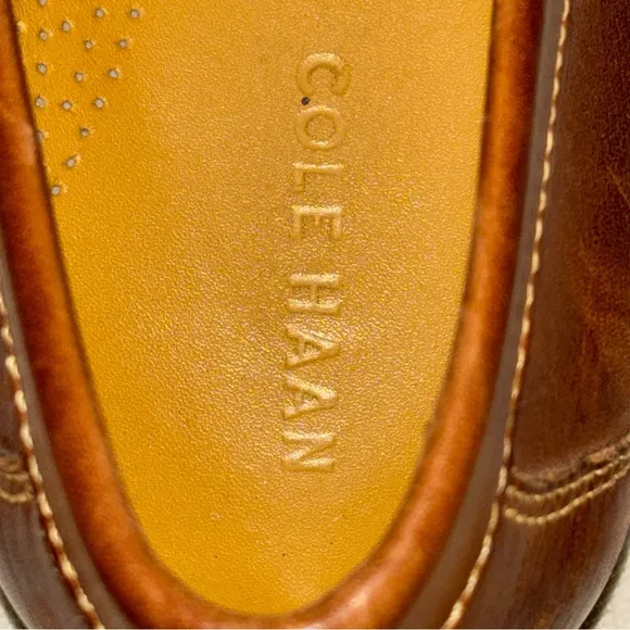 COLE HAAN Saddle Tan Kilt Tassel Leather Dwight‎ Loafers Men’s Sz13M EUC Preppy