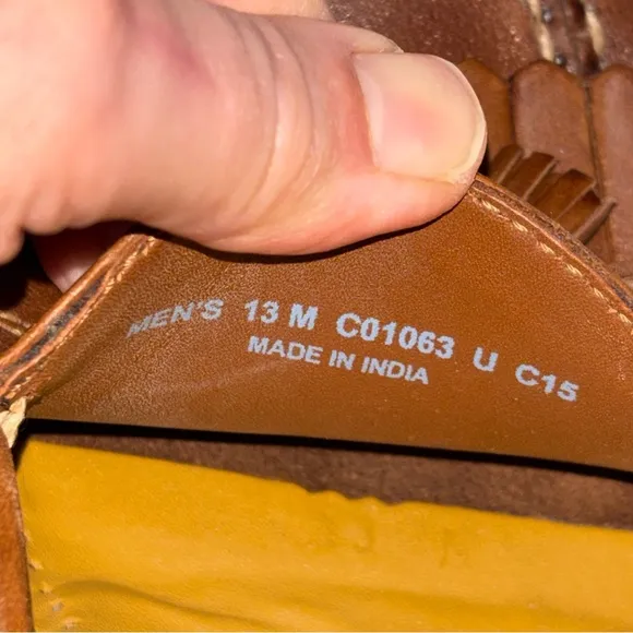 COLE HAAN Saddle Tan Kilt Tassel Leather Dwight‎ Loafers Men’s Sz13M EUC Preppy