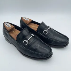 Cole Haan Silver Bit Men's Horsebit Loafers Size 8M Black Leather Vibram Soles