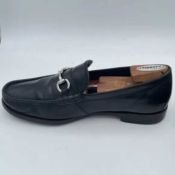 Cole Haan Silver Bit Men's Horsebit Loafers Size 8M Black Leather Vibram Soles