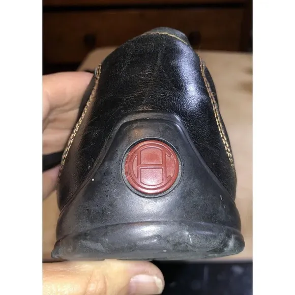 Cole Haan Trucker Venetian Mens Size 10.5 Black Leather Slip On Loafer Shoes