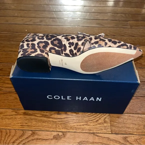 Cole Haan Viola Skimmer Flats Leopard Print Luxury Suede Women’s Size 6