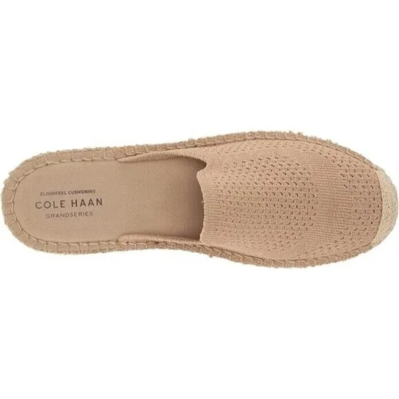 Cole Haan women's Slip on Mule Slides Soft Knit Comfy Stitchlite  Beige Tan 8B