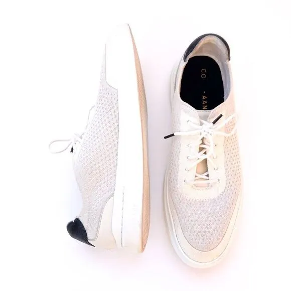 Cole Haan Men's Grandpr Rally Stitchlite Low Top Sneakers Bright White/gray 10.5
