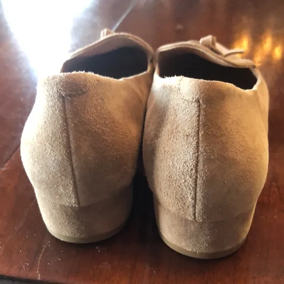 Cole Hann Viola Skimmer Flat oatmeal  6B flats peek a boo sides/bow/slip on