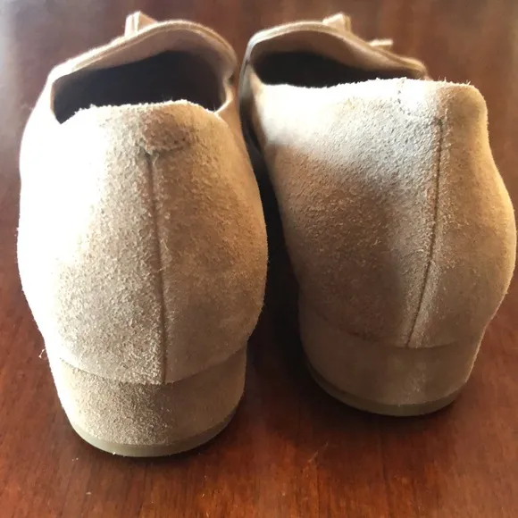 Cole Hann Viola Skimmer Flat oatmeal  6B flats peek a boo sides/bow/slip on