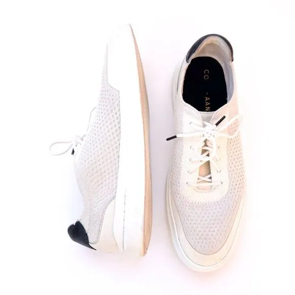 Cole Haan Men's Grandpr Rally Stitchlite Low Top Sneakers Bright White/gray 10.5