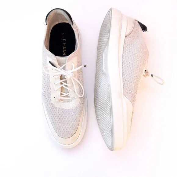 Cole Haan Men's Grandpr Rally Stitchlite Low Top Sneakers Bright White/gray 10.5