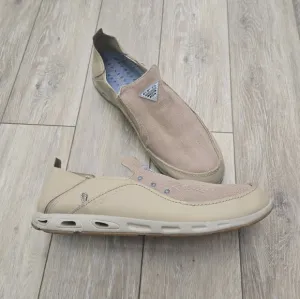 Columbia PFG Bahama Vent Fishing Size 16 Boat Shoes Loafers Tan Slip On